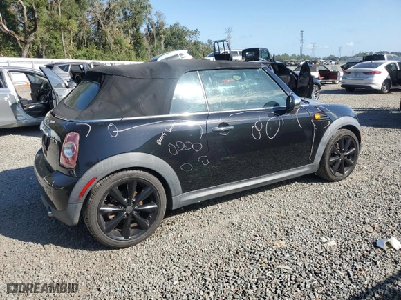 2011 MINI Cooper Convertible with VIN WMWZN3C57BTZ89544, listed as a Copart auction lot 80065204 with 0 mi miles and Salvage Title. Bid and sale history available at carsss.com. Image 3.