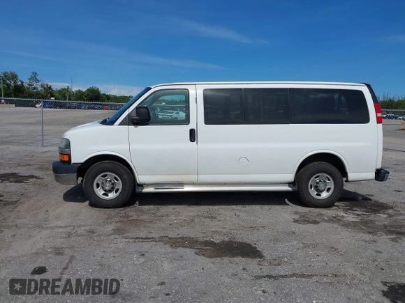 2014 Chevrolet Express Passenger 1LT with VIN 1GAZGYFG8E1130432, listed as a IAAI auction lot 42487756 with 176,418 mi miles and . Bid and sale history available at DreamBid. Image 14.