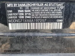 2008 Mercedes-Benz S 550 with VIN WDDNG71X88A197257, listed as a Copart auction lot 49098495 with 182,514 mi miles and Salvage Title. Bid and sale history available at DreamBid. Image 13.