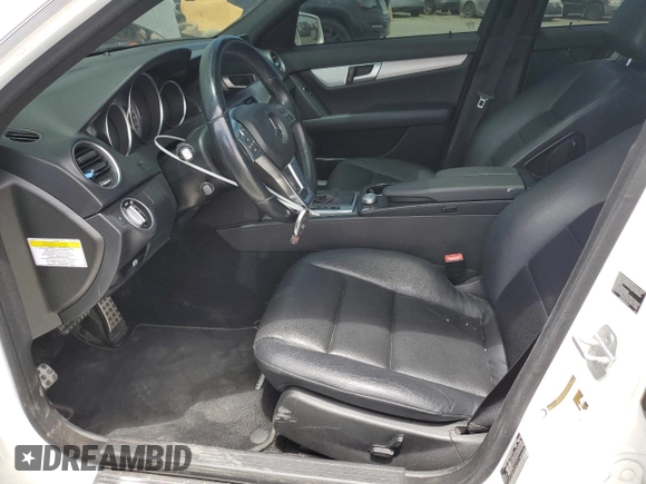 2013 Mercedes-Benz C 250 Sport with VIN WDDGF4HB6DR242731, listed as a Copart auction lot 63685885 with 95,789 mi miles and Salvage title. Bid and sale history available at DreamBid. Image 7.