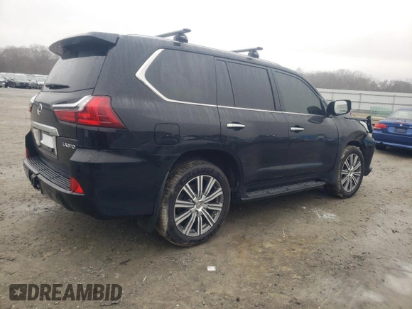 2017 Lexus LX 570 z VIN JTJHY7AX3H4235073, wystawiony jako Copart lot #39376813 z przebiegiem Nie podano mil oraz . Historia ofert i sprzedaży dostępna na DreamBid. Obrazek 3.