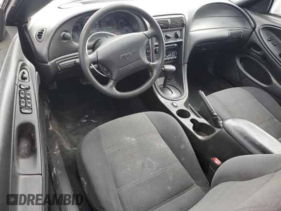 2001 Ford Mustang Deluxe with VIN 1FAFP444X1F212256, listed as a Copart auction lot 50162345 with 157,638 mi miles and Salvage Title. Bid and sale history available at carsss.com. Image 8.