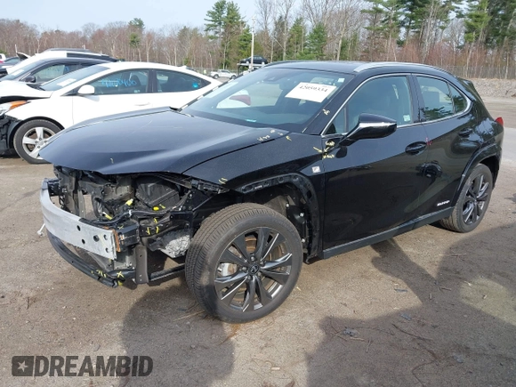 2022 Lexus UX 250h F Sport with VIN JTHR9JBH4N2062923, listed as a IAAI auction lot 42059334 with 27,967 mi miles and . Bid and sale history available at DreamBid. Image 18.