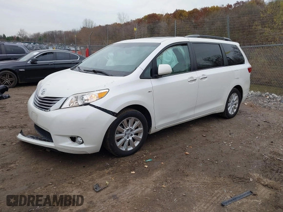 2016 Toyota Sienna Ltd with VIN 5TDDK3DC3GS129715, listed as a IAAI auction lot 40849430 with 138,724 mi miles. Bid and sale history available at carsss.com. Image 17.
