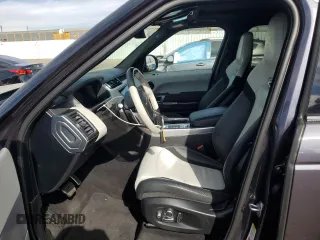 2022 Land Rover Range Rover Sport SVR with VIN SALWZ2RE0NA238645, listed as a Copart auction lot 77895924 with 8,137 mi miles and Salvage Title. Bid and sale history available at DreamBid. Image 7.