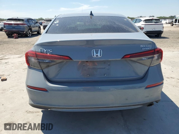 2024 Honda Civic Sedan Sport with VIN 2HGFE2F56RH551473, listed as a Copart auction lot 50206415 with 25,797 mi miles and Salvage Title. Bid and sale history available at carsss.com. Image 6.