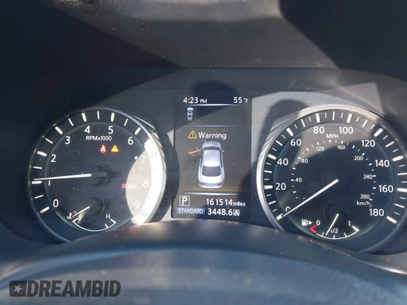 2019 Infiniti Q50 3.0t LUXE with VIN JN1EV7AP7KM518181, listed as a IAAI auction lot 41355248 with 161,514 mi miles. Bid and sale history available at carsss.com. Image 7.