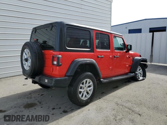 2023 Jeep Wrangler Sport S with VIN 1C4HJXDN5PW687059, listed as a Copart auction lot 56291725 with 23,611 mi miles and Non repairable. Bid and sale history available at DreamBid. Image 3.