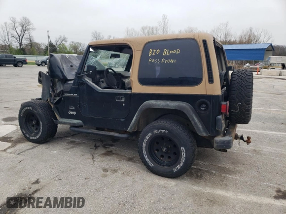 2000 Jeep Wrangler SE with VIN 1J4FA29PXYP746021, listed as a Copart auction lot 51023485 with 0 mi miles and Salvage Title. Bid and sale history available at carsss.com. Image 2.
