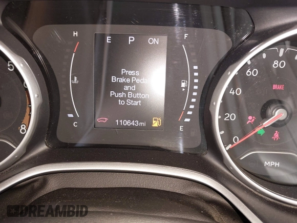 2017 Jeep Compass Latitude with VIN 3C4NJDBBXHT666385, listed as a IAAI auction lot 40236415 with 110,643 mi miles and . Bid and sale history available at carsss.com. Image 7.