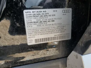 2018 Audi Q5 Premium Plus with VIN WA1BNAFY1J2196964, listed as a Copart auction lot 54155925 with 96,019 mi miles and Clean Title. Bid and sale history available at carsss.com. Image 13.