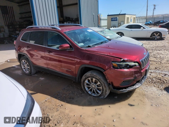 2020 Jeep Cherokee Latitude Plus with VIN 1C4PJMLB3LD569499, listed as a Copart auction lot 52995085 with 105,221 mi miles and Clean Title. Bid and sale history available at DreamBid. Image 4.