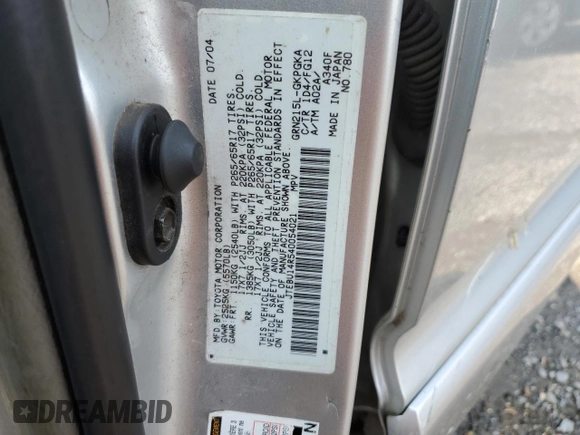 2004 Toyota 4Runner SR5 с VIN JTEBU14R540054021, выставлен на аукционе Copart как лот 60407655 с пробегом 184 193 миль миль и Чистый • Clean title. История ставок и продаж доступна на DreamBid. Изображение 13.