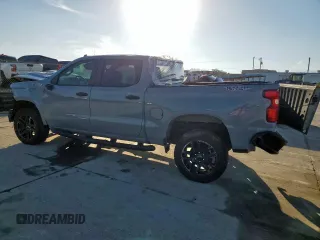 2024 Chevrolet Silverado 1500 Custom Trail Boss with VIN 3GCPDCEK8RG129790, listed as a Copart auction lot 45601905 with 17,105 mi miles and Salvage Title. Bid and sale history available at carsss.com. Image 2.