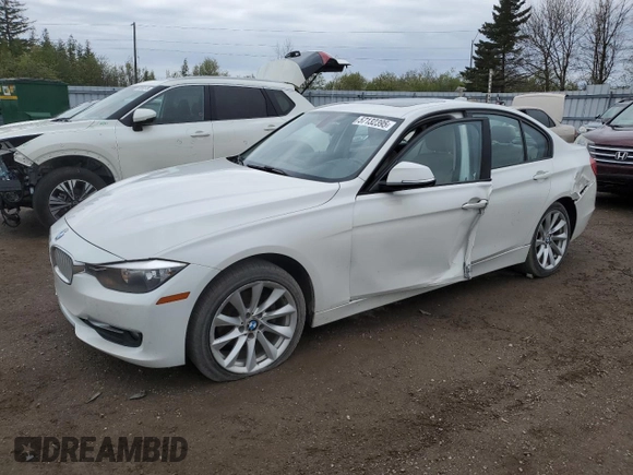 2013 BMW 3 Series 320i xDrive with VIN WBA3C3C59DF981328, listed as a Copart auction lot 57132395 with 152,458 mi miles and Salvage title. Bid and sale history available at DreamBid. Image 1.