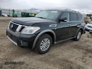 2017 Nissan Armada SV with VIN JN8AY2NCXH9503610, listed as a Copart auction lot 85479214 with 90,512 mi miles and Salvage Title. Bid and sale history available at carsss.com. Image 1.