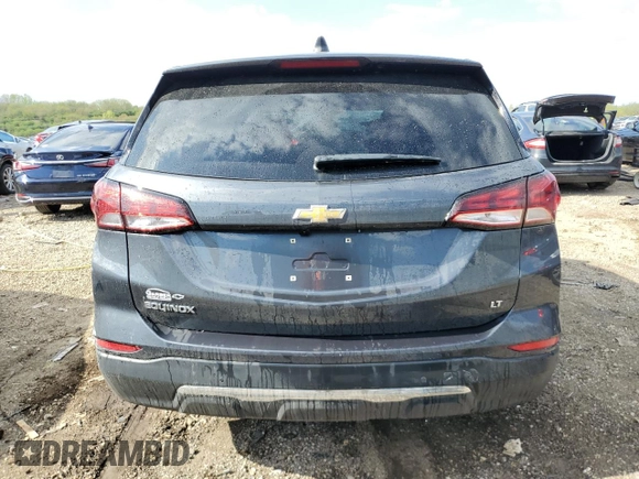 2023 Chevrolet Equinox LT with VIN 3GNAXKEG0PS156762, listed as a Copart auction lot 55434295 with 36,898 mi miles and Salvage title. Bid and sale history available at DreamBid. Image 6.