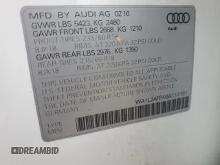 2016 Audi Q5 Premium Plus z VIN WA1L2AFP4GA113191, wystawiony jako Copart lot #64394145 z przebiegiem 90 091 mil mil oraz Czysty tytuł • Clean title. Historia ofert i sprzedaży dostępna na DreamBid. Obrazek 12.