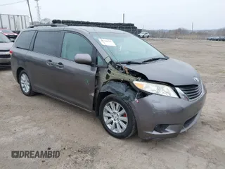 2012 Toyota Sienna LE with VIN 5TDJK3DCXCS047056, listed as a IAAI auction lot 41780756 with 179,624 mi miles. Bid and sale history available at carsss.com. Image 1.