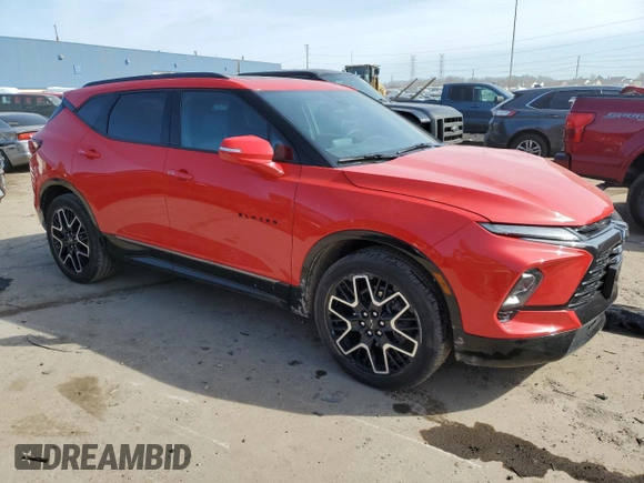 2023 Chevrolet Blazer RS z VIN 3GNKBERS3PS226533, wystawiony jako Copart lot #48231685 z przebiegiem 4 994 mil mil oraz Szkoda całkowita • Salvage title. Historia ofert i sprzedaży dostępna na DreamBid. Obrazek 4.