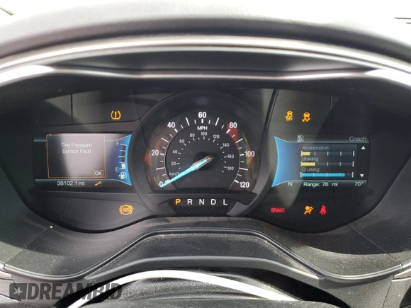 2020 Ford Fusion SE with VIN 3FA6P0LU6LR178414, listed as a Copart auction lot 55758625 with 38,102 mi miles and Salvage title. Bid and sale history available at DreamBid. Image 9.