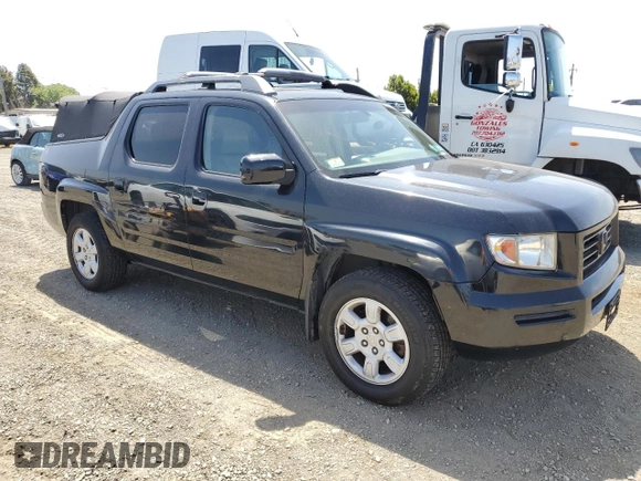 2006 Honda Ridgeline RTL with VIN 2HJYK16596H566552, listed as a Copart auction lot 57516525 with 192,023 mi miles and Salvage Title. Bid and sale history available at DreamBid. Image 4.
