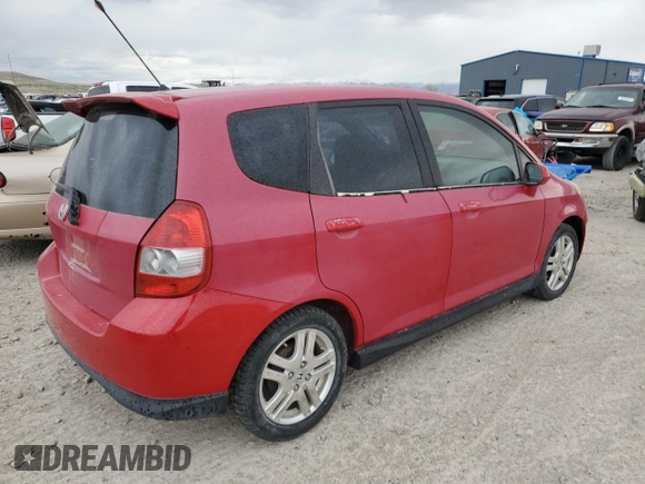 2008 Honda Fit Sport with VIN JHMGD37628S058916, listed as a Copart auction lot 48727835 with 190,109 mi miles and Salvage Title. Bid and sale history available at carsss.com. Image 3.