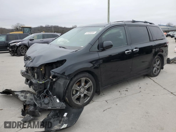 2020 Toyota Sienna SE with VIN 5TDXZ3DC6LS061204, listed as a Copart auction lot 87696505 with 137,890 mi miles and Salvage Title. Bid and sale history available at carsss.com. Image 1.