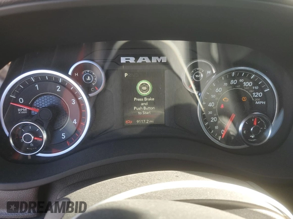 2024 Ram 2500 Big Horn with VIN 3C6UR5DL9RG177929, listed as a Copart auction lot 84730124 with 9,117 mi miles and Salvage Title. Bid and sale history available at carsss.com. Image 9.