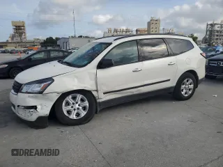 2015 Chevrolet Traverse LS z VIN 1GNKRFKD5FJ149287, wystawiony jako Copart lot #58641485 z przebiegiem 154 681 mil mil oraz Szkoda całkowita • Salvage title. Historia ofert i sprzedaży dostępna na DreamBid. Obrazek 1.