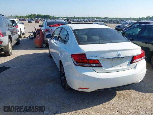 2015 Honda Civic EX with VIN 2HGFB2F8XFH523240, listed as a IAAI auction lot 42040979 with Not Provided miles and . Bid and sale history available at carsss.com. Image 3.