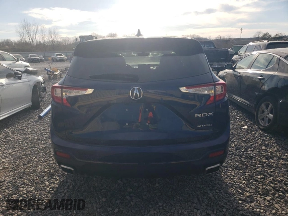 2022 Acura RDX with VIN 5J8TC2H30NL013806, listed as a Copart auction lot 47687725 with 16,350 mi miles and Salvage Title. Bid and sale history available at carsss.com. Image 6.