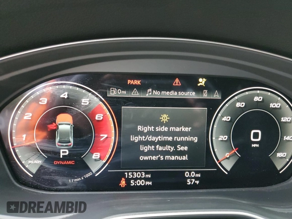 2023 Audi SQ5 Premium Plus with VIN WA1B4AFY0P2147749, listed as a Copart auction lot 42126075 with 15,303 mi miles and Non Repairable. Bid and sale history available at carsss.com. Image 9.