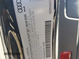 2019 Audi S4 Premium Plus with VIN WAUB4AF45KA115863, listed as a Copart auction lot 80114384 with 61,969 mi miles and Salvage Title. Bid and sale history available at carsss.com. Image 12.