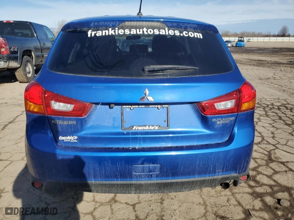 2016 Mitsubishi Outlander Sport 2.0 ES with VIN JA4AR3AU6GZ027491, listed as a Copart auction lot 45883455 with 53,758 mi miles and Salvage Title. Bid and sale history available at carsss.com. Image 6.