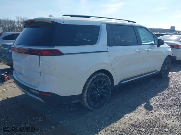 2024 Kia Carnival SX Prestige with VIN KNDNE5H31R6318898, listed as a IAAI auction lot 41542127 with 21,260 mi miles. Bid and sale history available at carsss.com. Image 4.