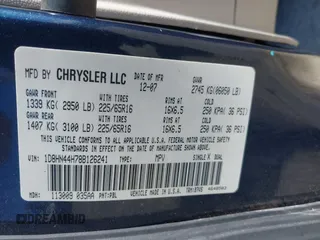2008 Dodge Grand Caravan SE with VIN 1D8HN44H78B126241, listed as a IAAI auction lot 42245918 with 137,424 mi miles and . Bid and sale history available at DreamBid. Image 9.