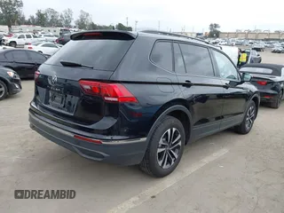 2024 Volkswagen Tiguan S with VIN 3VVRB7AX1RM175360, listed as a IAAI auction lot 42196560 with 5,133 mi miles and . Bid and sale history available at DreamBid. Image 4.