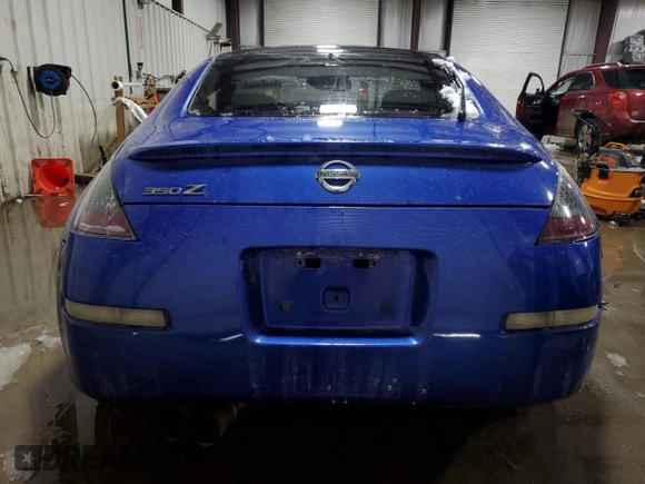 2005 Nissan 350Z Touring with VIN JN1AZ34D15M601512, listed as a Copart auction lot 41463465 with 75,105 mi miles and Salvage Title. Bid and sale history available at carsss.com. Image 6.