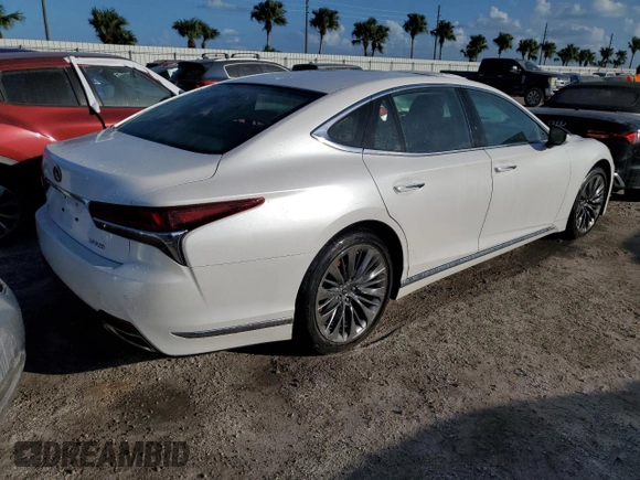 2020 Lexus LS 500 z VIN JTHD51FF4L5012839, wystawiony jako Copart lot #74348624 z przebiegiem Nie podano mil oraz Nie do naprawy • Non repairable. Historia ofert i sprzedaży dostępna na DreamBid. Obrazek 3.