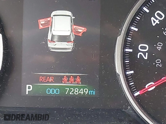 2019 Toyota RAV4 LE with VIN JTMK1RFVXKD033547, listed as a IAAI auction lot 40508021 with 72,849 mi miles. Bid and sale history available at carsss.com. Image 15.
