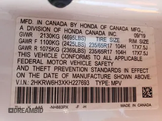 2019 Honda CR-V LX with VIN 2HKRW6H3XKH227693, listed as a Copart auction lot 74258544 with 54,928 mi miles and Salvage Title. Bid and sale history available at carsss.com. Image 13.