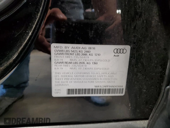 2017 Audi Q5 Premium Plus с VIN WA1L2AFP3HA043684, выставлен на аукционе Copart как лот 65752635 с пробегом 71 286 миль миль и Чистый • Clean title. История ставок и продаж доступна на DreamBid. Изображение 13.