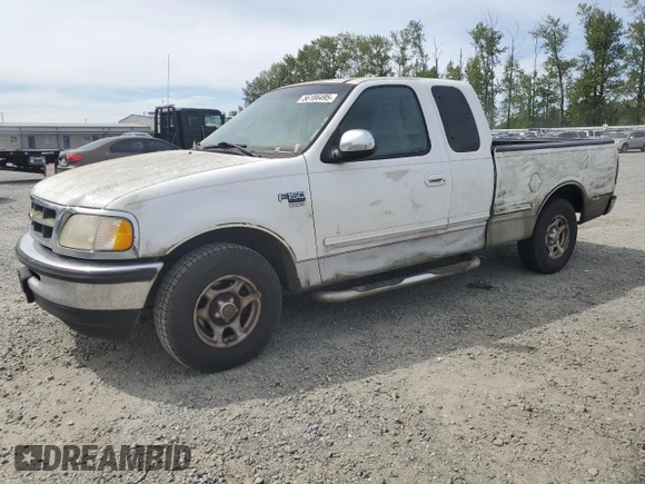 1998 Ford F-150 with VIN 2FTZX1766WCA27840, listed as a Copart auction lot 56186495 with 147,127 mi miles and Clean title. Bid and sale history available at DreamBid. Image 1.