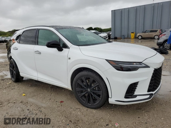 2024 Lexus RX 500h F Sport Performance z VIN 2T2BCMEA2RC019916, wystawiony jako Copart lot #62844615 z przebiegiem 9 605 mil mil oraz Szkoda całkowita • Salvage title. Historia ofert i sprzedaży dostępna na DreamBid. Obrazek 4.