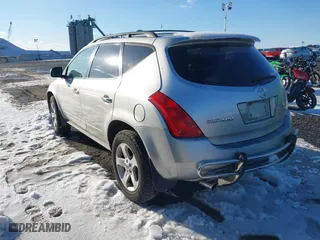 2005 Nissan Murano SL with VIN JN8AZ08W45W438158, listed as a IAAI auction lot 41542366 with 51,191 mi miles. Bid and sale history available at carsss.com. Image 3.