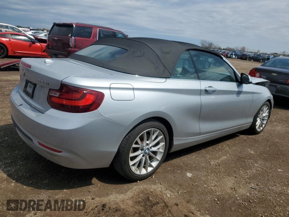 2016 BMW 2 Series 228i xDrive with VIN WBA1L9C54GV324778, listed as a Copart auction lot 53806835 with 51,743 mi miles and Salvage title. Bid and sale history available at DreamBid. Image 3.