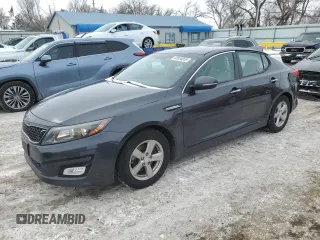 2015 Kia Optima LX with VIN 5XXGM4A76FG432993, listed as a Copart auction lot 45934855 with 206,204 mi miles and Salvage title. Bid and sale history available at DreamBid. Image 1.