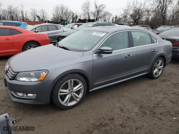 2015 Volkswagen Passat 1.8T Sport with VIN 1VWBT7A31FC040917, listed as a Copart auction lot 43536315 with 143,340 mi miles and Clean Title. Bid and sale history available at carsss.com. Image 1.