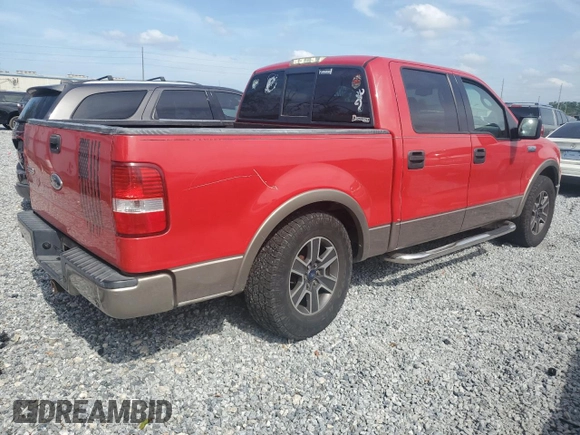 2004 Ford F-150 XLT with VIN 1FTPW12524KB99350, listed as a Copart auction lot 54055955 with 283,887 mi miles and Salvage Title. Bid and sale history available at carsss.com. Image 3.